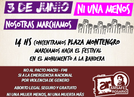 3j: Ni Una Menos. Todas a la Marcha. 