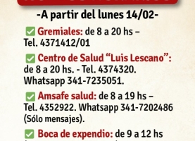 Nuevos horarios