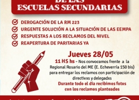 Jornada de lucha de las escuelas secundaria