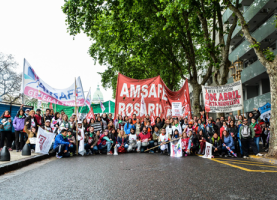 Estuvimos frente al Congreso repudiando el presupuesto de Macri y el FMI