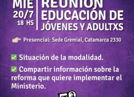Reunión Educación de Jóvenes y Adultxs. 
