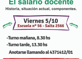 Encuentro de Formación de Delegadxs: El salario docente.