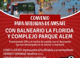 Convenio con Balneario la Florida y Complejo Parque Alem