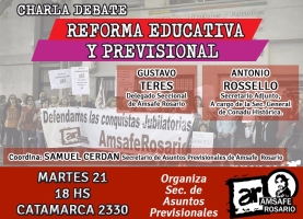 Charla-Debate: Reforma educativa y previsional
