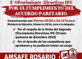 Directivos IPE: Incumplimiento de acuerdos Paritarios.