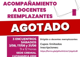 [AGOTADO] Taller: Acompañamiento a docentes reemplazantes