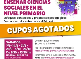 [AGOTADO] Curso: Enseñar Ciencias Sociales en el Nivel Primario.