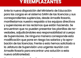 Rechazamos las modificaciones en las cargas de licencias y las suplencias