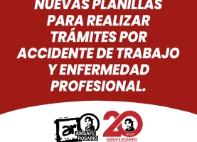 Información importante:  Nuevas planillas para realizar trámites por Accidente de trabajo / Enfermedad Profesional.