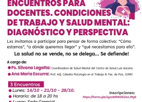 Encuentros para docentes. Condiciones de trabajo y salud mental: diagnóstico y perspectiva.