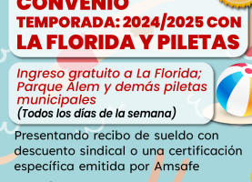 Renovamos convenio de Amsafe Rosario con la Municipalidad por La Florida y las piletas Municipales