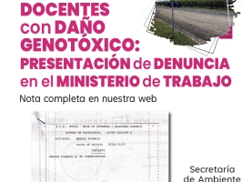 Docentes con daño genotóxico: Presentación de Denuncia en el Ministerio de Trabajo