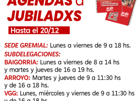 Entrega agenda jubiladxs a afiladxs.