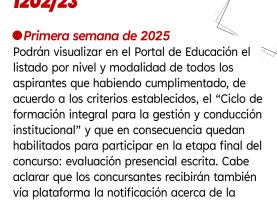 CONTINUIDAD DEL CONCURSO DE ASCENSO CARGO DIRECTIVO R.M. 1202/23