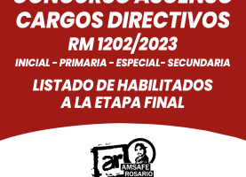 Listado habilitante para el Concurso de Ascenso a cargos directivos.