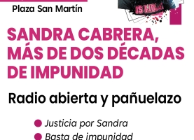 A 21 años del asesinato de Sandra Cabrera, después de más de dos décadas de impunidad, como Amsafe Rosario seguimos exigiendo justicia. 