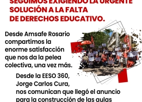 Luego del abrazo solidario el gobierno anunció la promesa de nuevas aulas Seguimos exigiendo la urgente solución a la falta de derechos educativo.