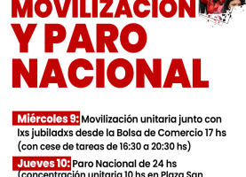9 Y 10 DE ABRIL: MOVILIZACIÓN Y PARO NACIONAL