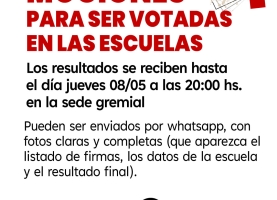 Mociones para votar en las escuelas