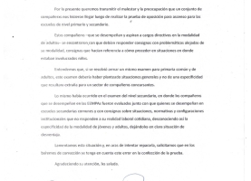 RECLAMO POR EL EXAMEN UNIFICADO EN NIVELES TOMADO EN EL CONCURSO DE ASCENSO