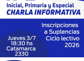 Charla Informativa IPE – Inicial, Primaria y Especial