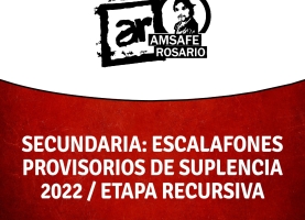 Secundaria. Escalafones provisorios de suplencia 2022 / Etapa recursiva 