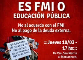 Es FMI o educación pública.