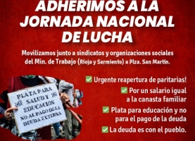 Adherimos a la Jornada Nacional de lucha 