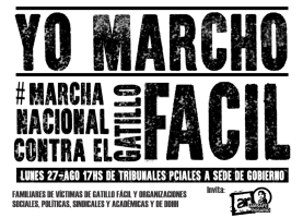 Marcha nacional contra el gatillo fácil