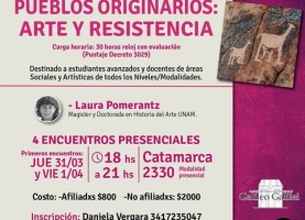 Curso de Formación: “Pueblos Originarios. Arte y Resistencia”.