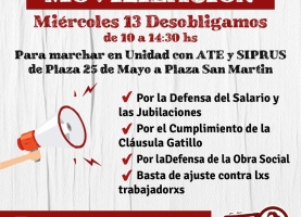 13/11: Movilización con Desobligación