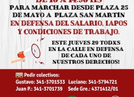 Marchamos en defensa del salario, IAPOS y condiciones de trabajo