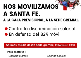 No a la discriminación salarial, por la defensa del 82% móvil.
