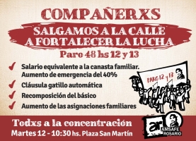 Salgamos a la calle a fortalecer la lucha