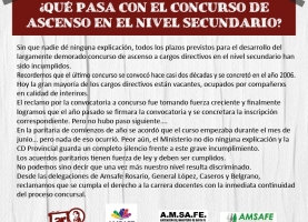 ¿Qué pasa con el concurso de ascenso en el Nivel Secundario?