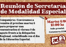 Reunión de la Secretaría de Modalidad Especial