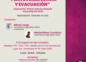 Formación: Plan de Emergencia y Evacuación. 