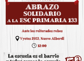 CAMBIO DE DÍA. Abrazo solidario a la Escuela Primaria 133