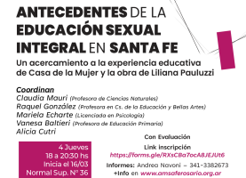 Curso:Antecedentes de la Educación Sexual Integral en Santa Fe.
