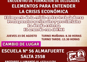 Encuentro de formación de delegados: Elementos para entender la crisis económica