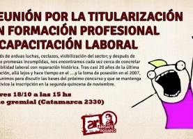 Reunión por la titularización en Formación Profesional y Capacitación Laboral