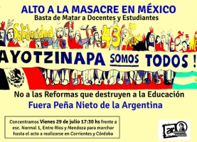 Marcha en repudio: ¡Fuera Peña Nieto de Argentina!