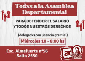 Convocatoria a asamblea departamental para discutir la propuesta presentada por el gobierno y las acciones a seguir