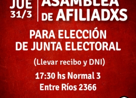 Asamblea de afiliadxs para elección de Junta Electoral