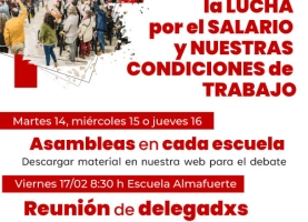 Preparemos la lucha por el salario y nuestras condiciones de trabajo