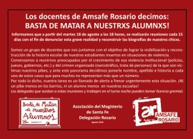 Basta de matar a nuetrxs alumnxs