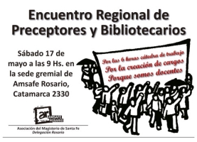 Encuentro Regional de  Preceptores y Bibliotecarios