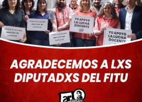 Agradecemos a los Diputadxs del PTS en el FITU por el aporte dispuesto al fondo de huelga