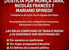 ¡Justicia por Mónica Jara, Nicolás Francés y Mariano Spinedi! 