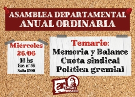 Asamblea Departamental Anual Ordinaria 